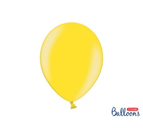 Balóny metalické žltá, 30 cm (100 ks)