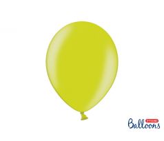Balóny metalické limetkové, 30 cm (100 ks)