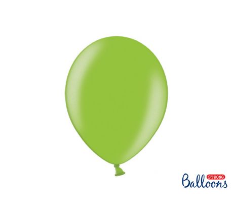 Balóny metalické svetlo zelené, 30 cm (100 ks)