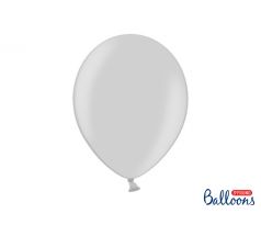Balóny metalické strieborné, 30 cm (10 ks)