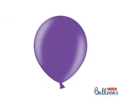 Balóny metalické fialové, 30 cm (10 ks)