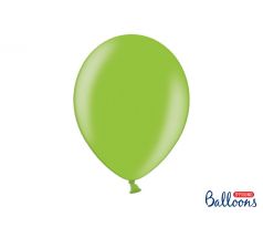 Balóny metalické svetlo zelené, 30 cm (10 ks)