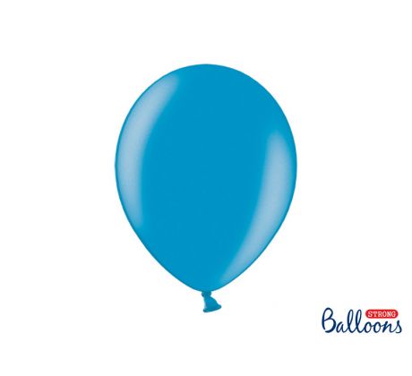 Balóny metalické karibská modrá, 30 cm (50 ks)