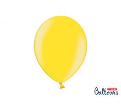 Balóny metalické žltá, 30 cm (50 ks)