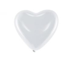 Balóny 10 '' pastelové, srdce, pastelovo biele (1 bal / 6 ks)