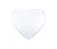 Balóny 10 srdce, pastelovo biele (1 bal / 100 ks)