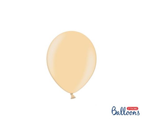 Balóny metalické 12 cm, svetlooranžové (1 bal / 100 ks)