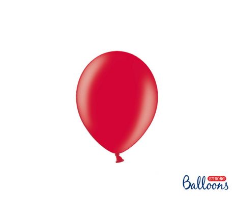 Balóny metalické 12 cm, makovo červené (1 bal / 100 ks)
