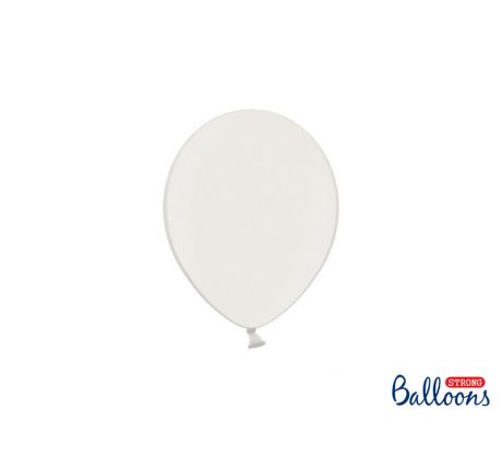 Balóny metalické 12 cm, čisto biele (1 bal / 100 ks)