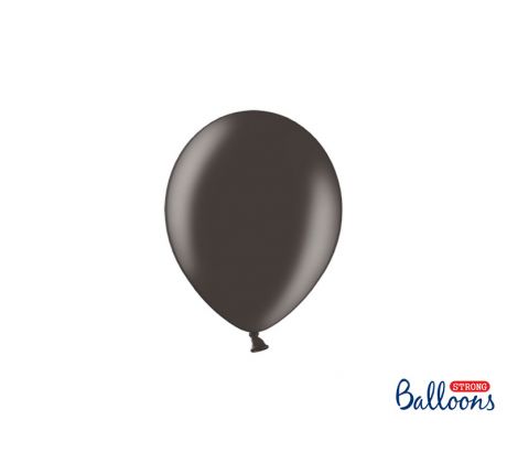 Balóny metalické 12 cm, čierne (1 bal / 100 ks)