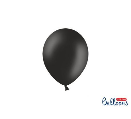 Balóny pastelové 12 cm, čierne (1 bal / 100 ks)