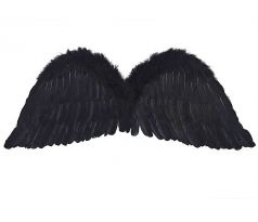 Anjelské krídla, čierne, 75 x 30 cm