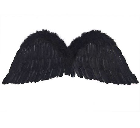 Anjelské krídla, čierne, 75 x 30 cm