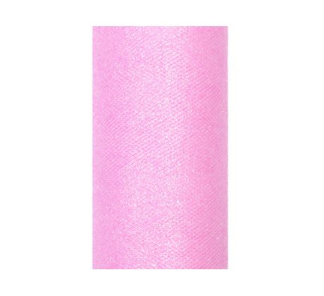 Tyl trblietavý, light pink, 0.15 x 9m