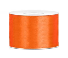 Saténová stuha, oranžová, 50 mm / 25 m