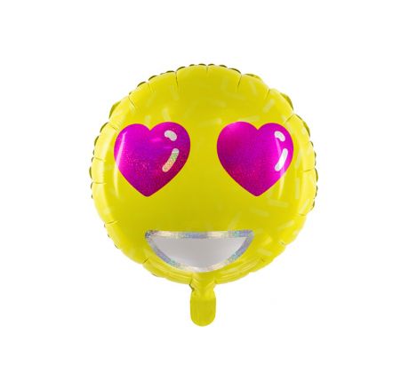 Fóliový balón Emoji – love, 45 cm