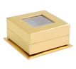 Santex Darčeková krabička s okienkom zlatá