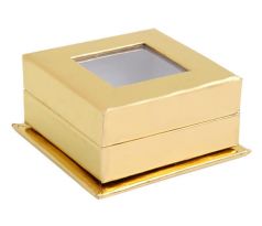 Santex Darčeková krabička s okienkom zlatá