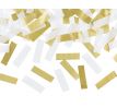 Vystreľovacie konfety zlato-biele 35cm