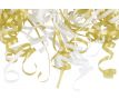 Vystreľovacie konfety zlato-biele špirály 35cm