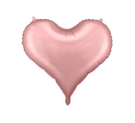 Fóliový balón Srdce svetloružové 75x64,5cm