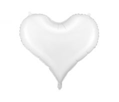 Fóliový balón Srdce biele 75x64,5cm