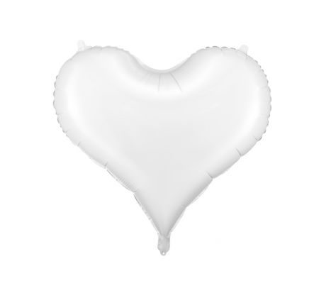 Fóliový balón Srdce biele 75x64,5cm