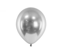 Saténové balóny strieborné 30cm 50ks