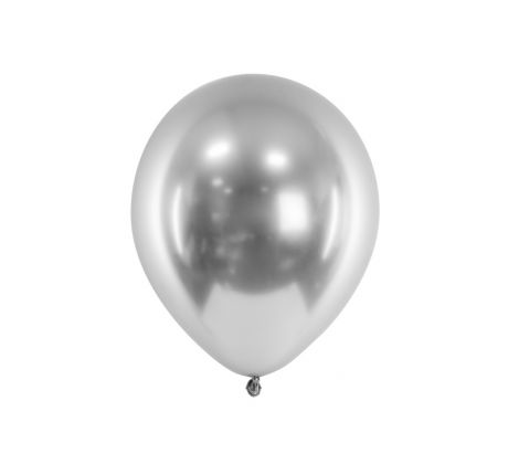 Saténové balóny strieborné 30cm 10ks